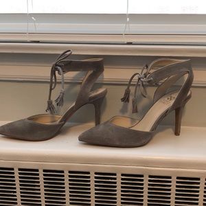 Grey Suede Vince Camuto heels, worn once!
